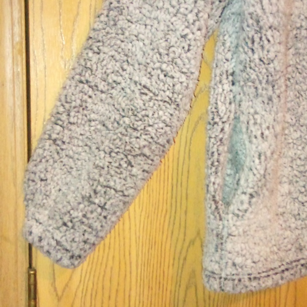 Grey Winter Weather NO HooD long sleeve zip-up sweatshirt @Size:M *See pics PLZ* - Picture 3 of 4